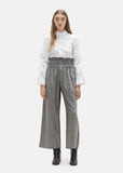 Elasticated Waist Frayed Hem Trousers