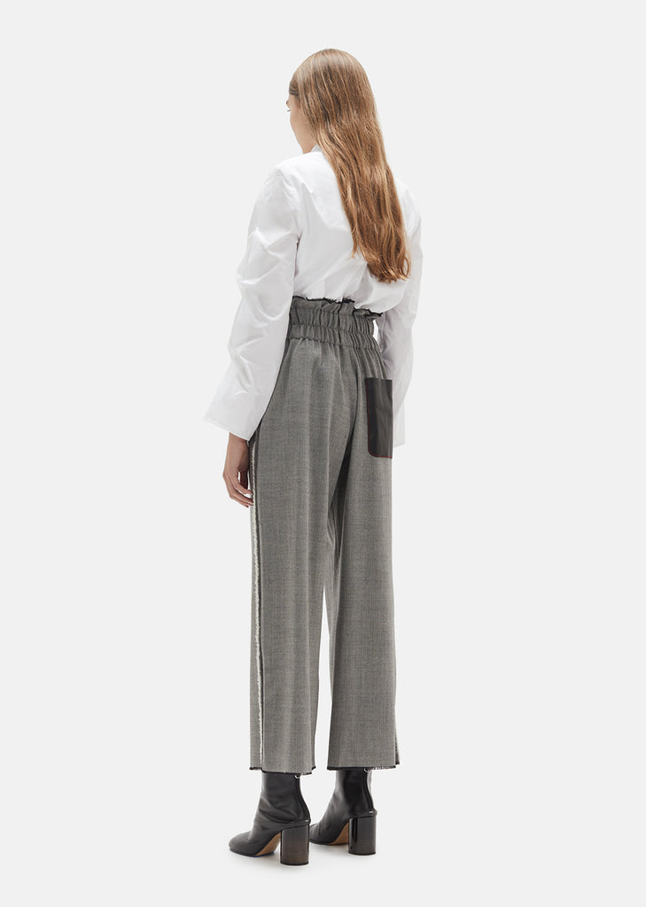 Elasticated Waist Frayed Hem Trousers