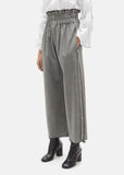 Elasticated Waist Frayed Hem Trousers