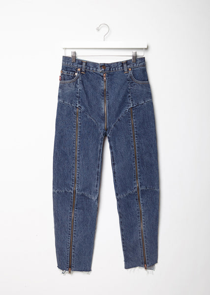 X Levi's Reworked Zip Jeans by Vetements La Garçonne