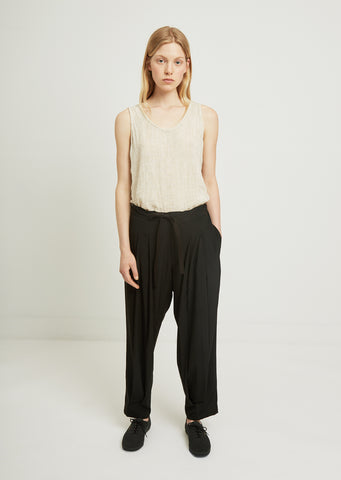 Chine Front Two Tuck Pant