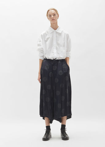 Back Wrap Flared Polka Dot Pant
