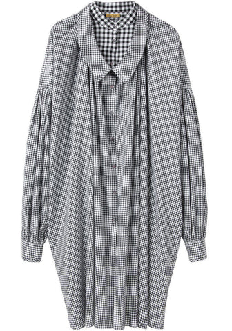 Double Collar Gingham Smock