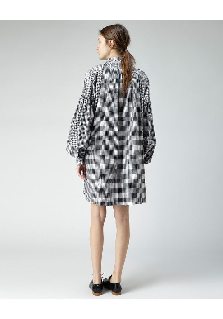 Double Collar Gingham Smock