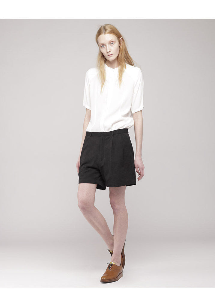 Pintuck Insert Collar Shirt