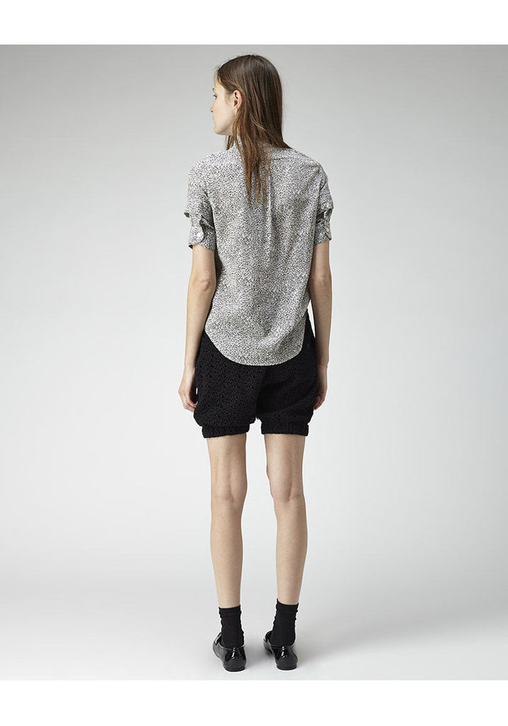 Printed Pintuck Shirt