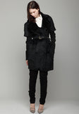 Suede Fur Propeller Coat
