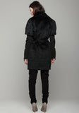 Suede Fur Propeller Coat