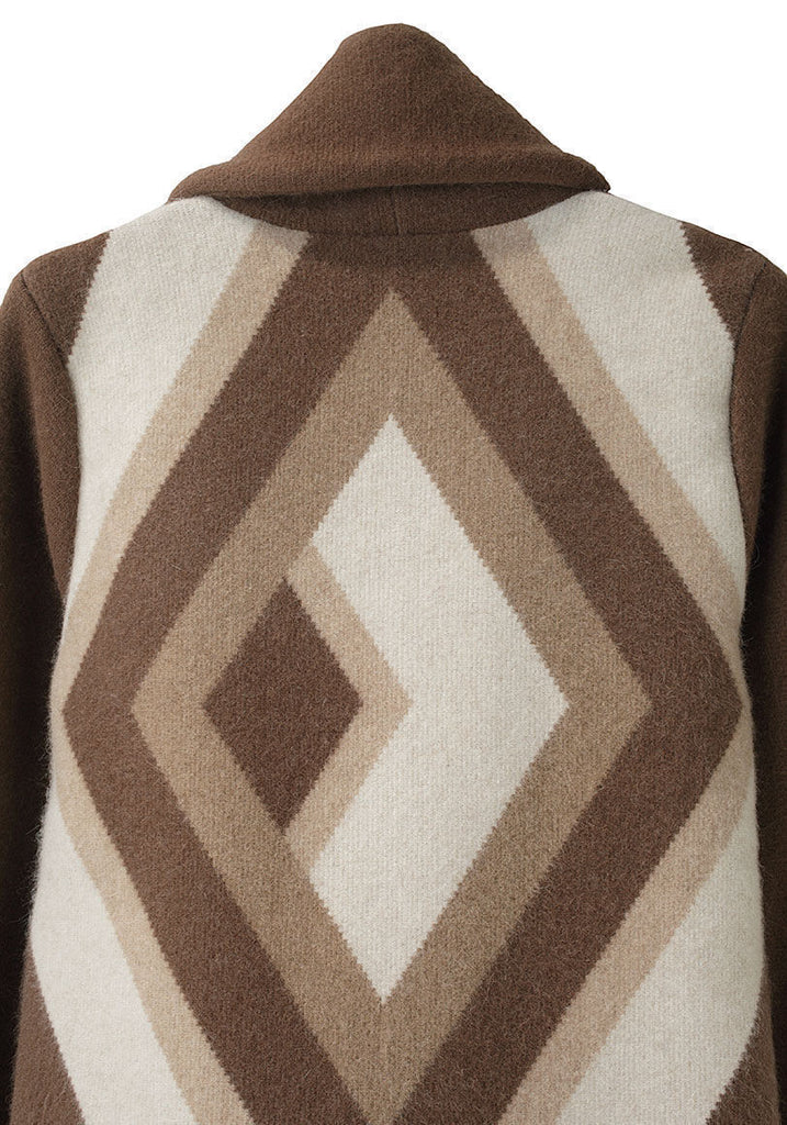 Jacquard Poncho Cardigan