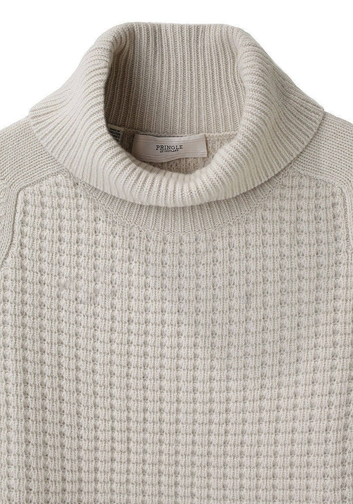 Waffle Knit Turtleneck