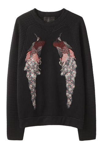 Emroidered Bird Sweatshirt