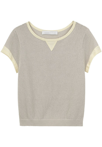 Knit Top with Silk Trim