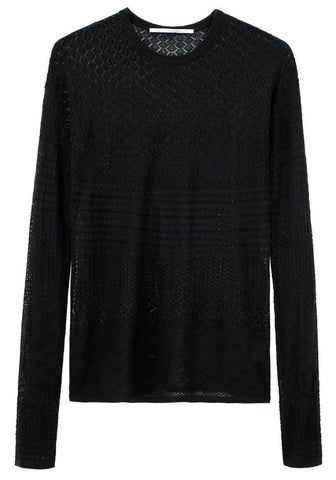 Lace Knit Crewneck