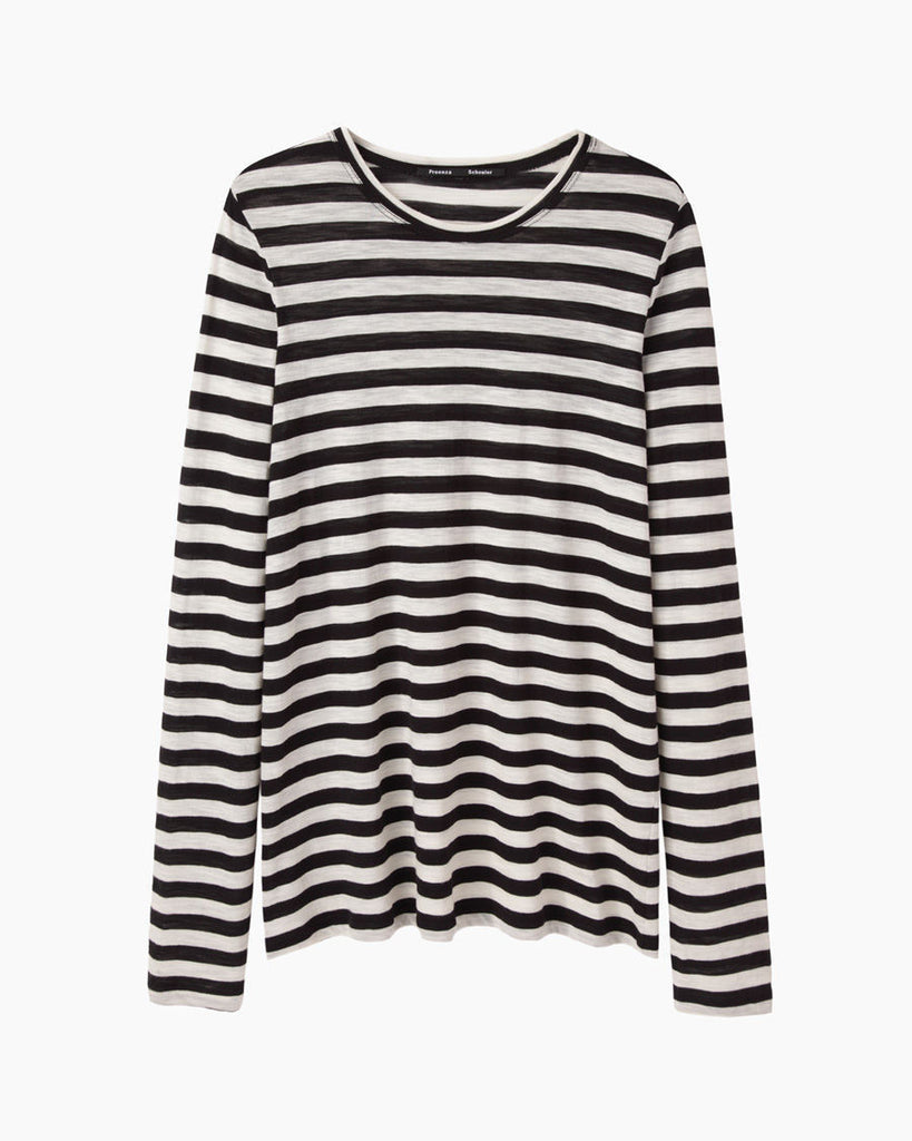 Long Sleeve Striped Tissue Tee