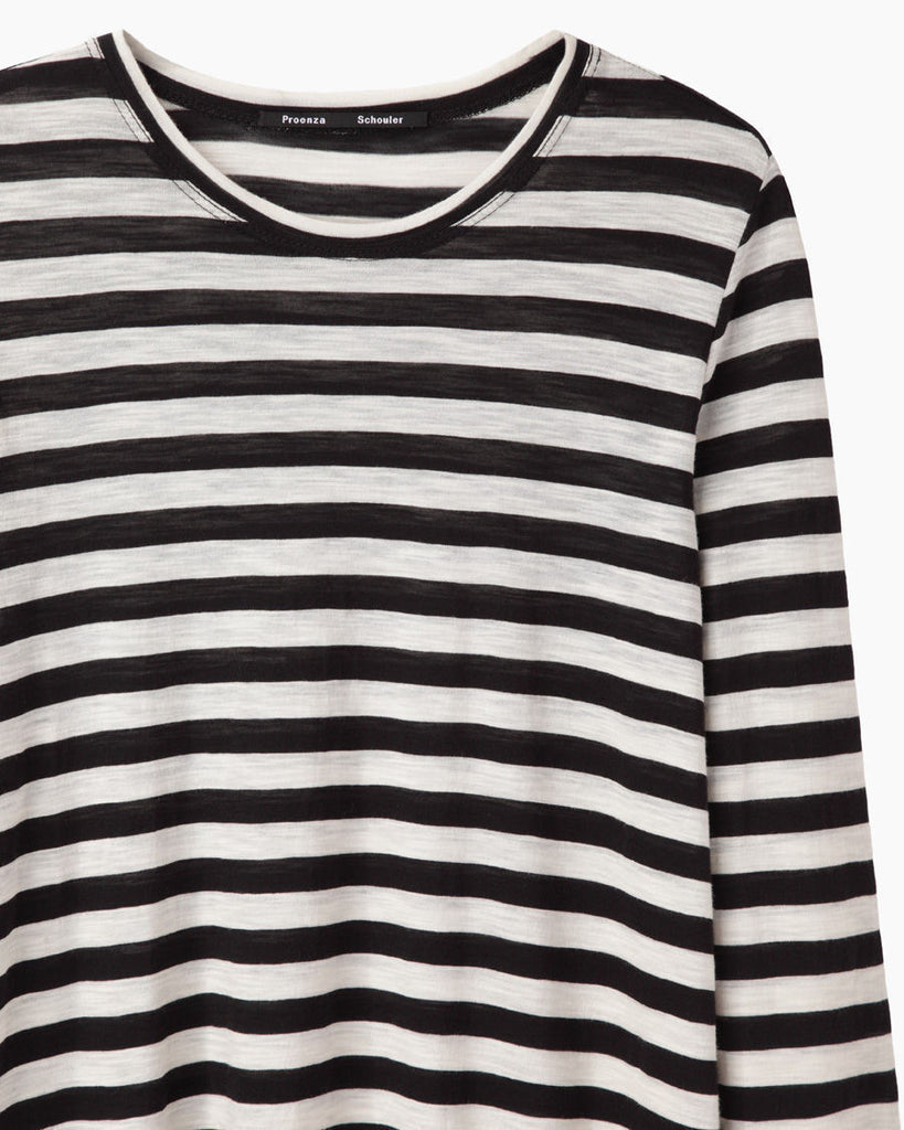 Long Sleeve Striped Tissue Tee