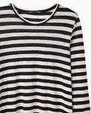 Long Sleeve Striped Tissue Tee
