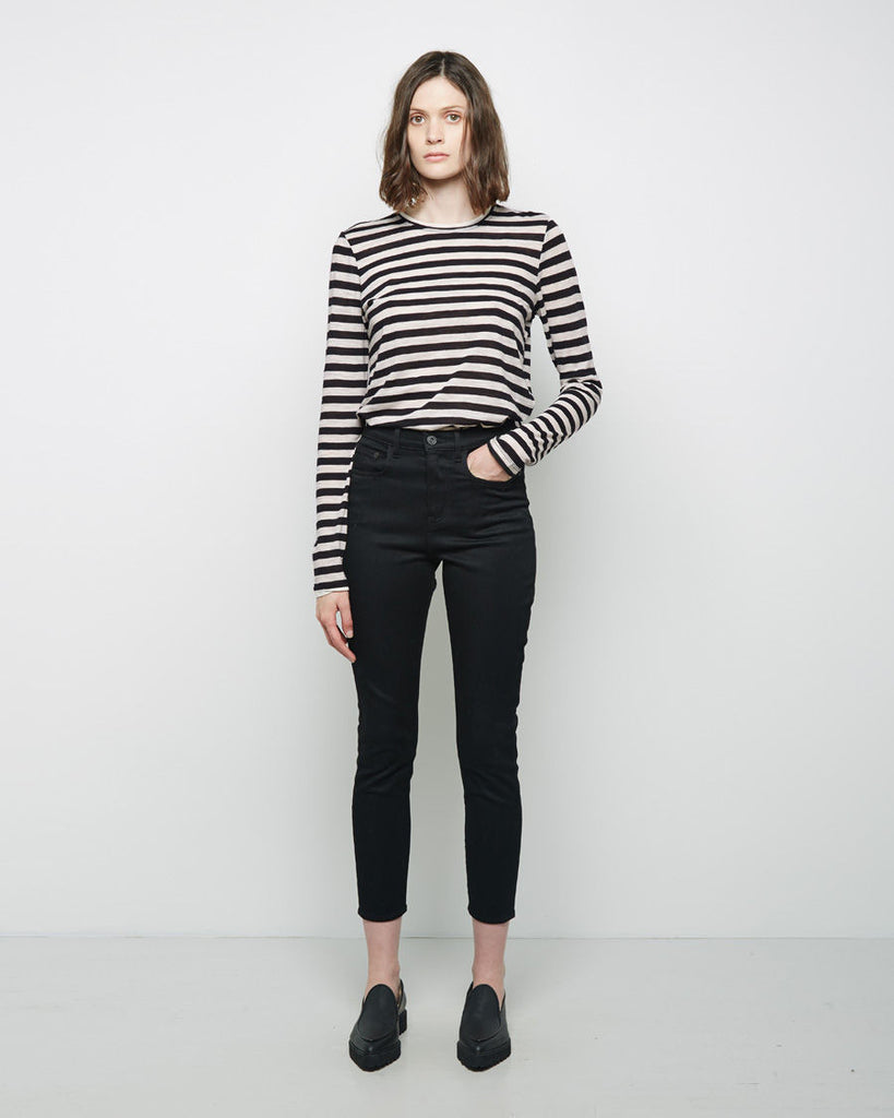Long Sleeve Striped Tissue Tee
