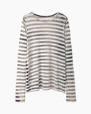 Long Sleeve Striped Tissue Tee