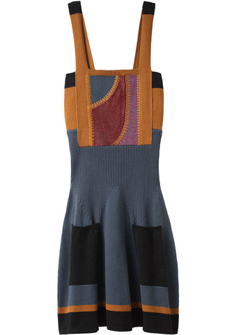 Patchwork Knit Dress