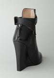 Single Buckle Wedge Boot