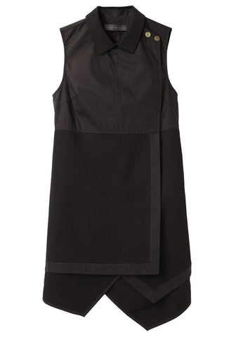 Sleeveless Asymmetrical Shirtdress