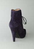 Suede Lace-Up Bootie