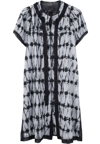 Voile Ruffle Shirtdress
