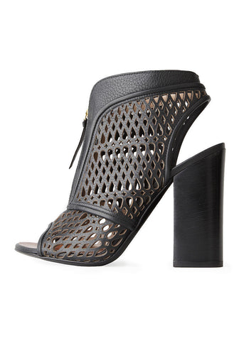 Zip Front Laser Cut Bootie