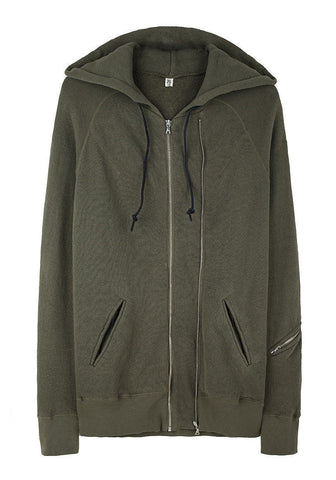 Hoodie With Contrast Zip