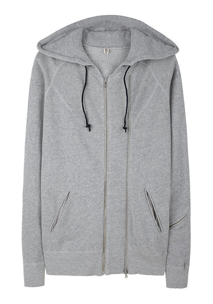 Hoodie with Contrast Zip