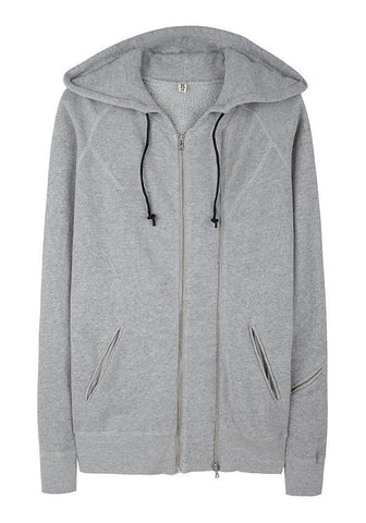 Hoodie with Contrast Zip