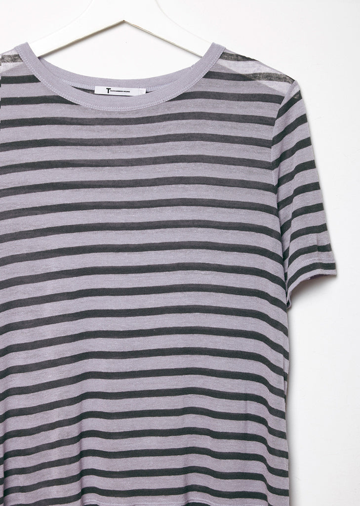 Cropped Stripe Tee