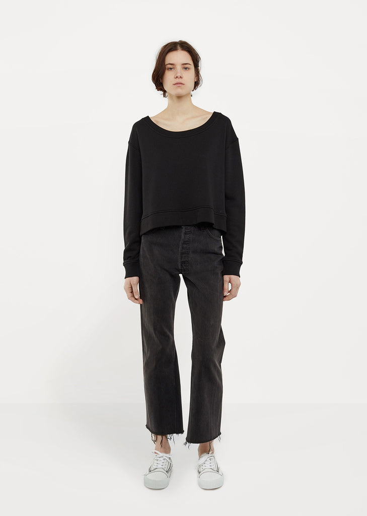 French Terry Cropped Sweatshirt