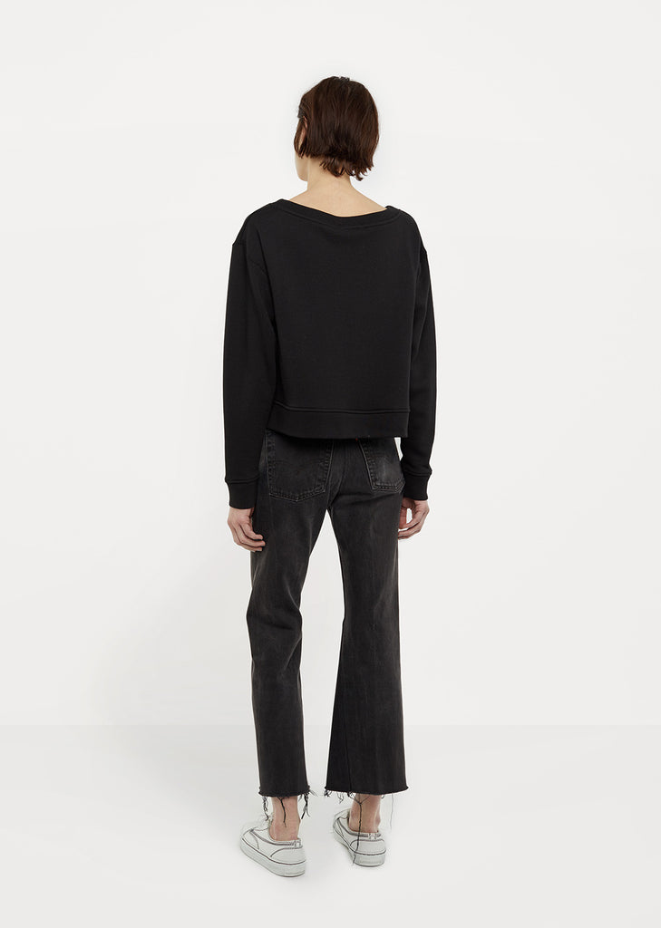 French Terry Cropped Sweatshirt