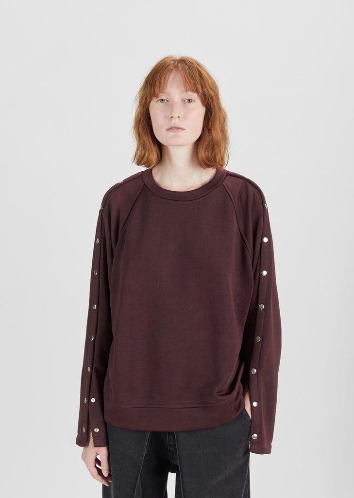 French Terry Raglan Snap Sweatshirt