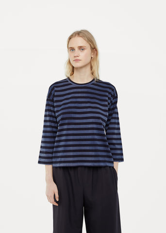 Striped Garment Treated Tee