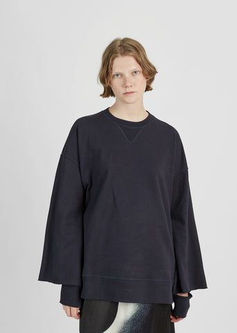 Oversized Cotton Fleece Sweatshirt