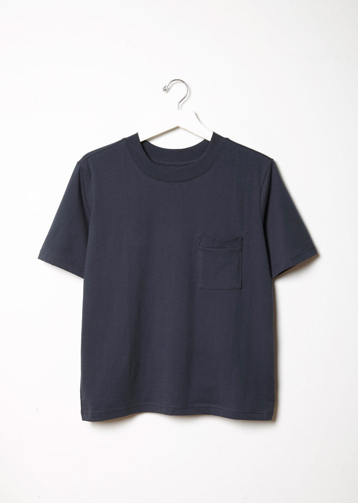 One Pocket Mock Neck Tee
