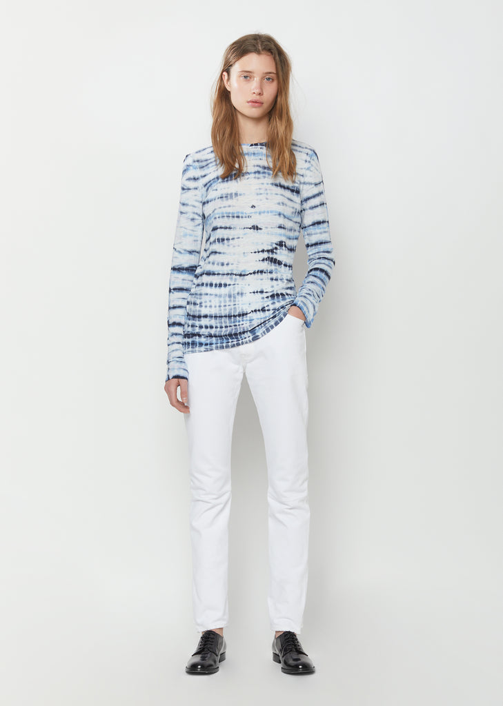 Long Sleeve Tie Dye Tissue T-Shirt