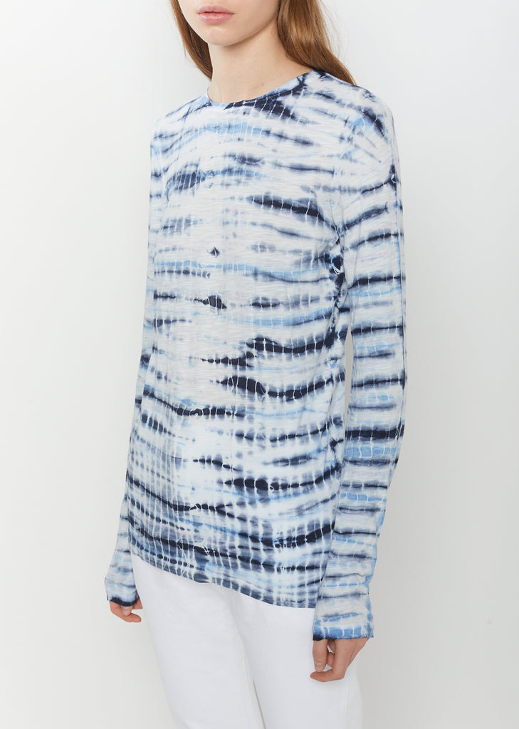 Long Sleeve Tie Dye Tissue T-Shirt