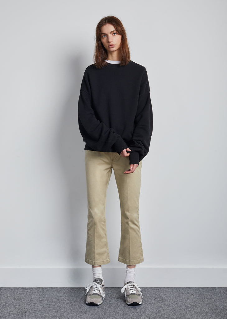 Pleated Sleeve Sweatshirt