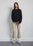 Pleated Sleeve Sweatshirt