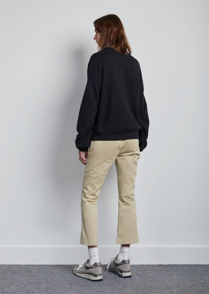 Pleated Sleeve Sweatshirt