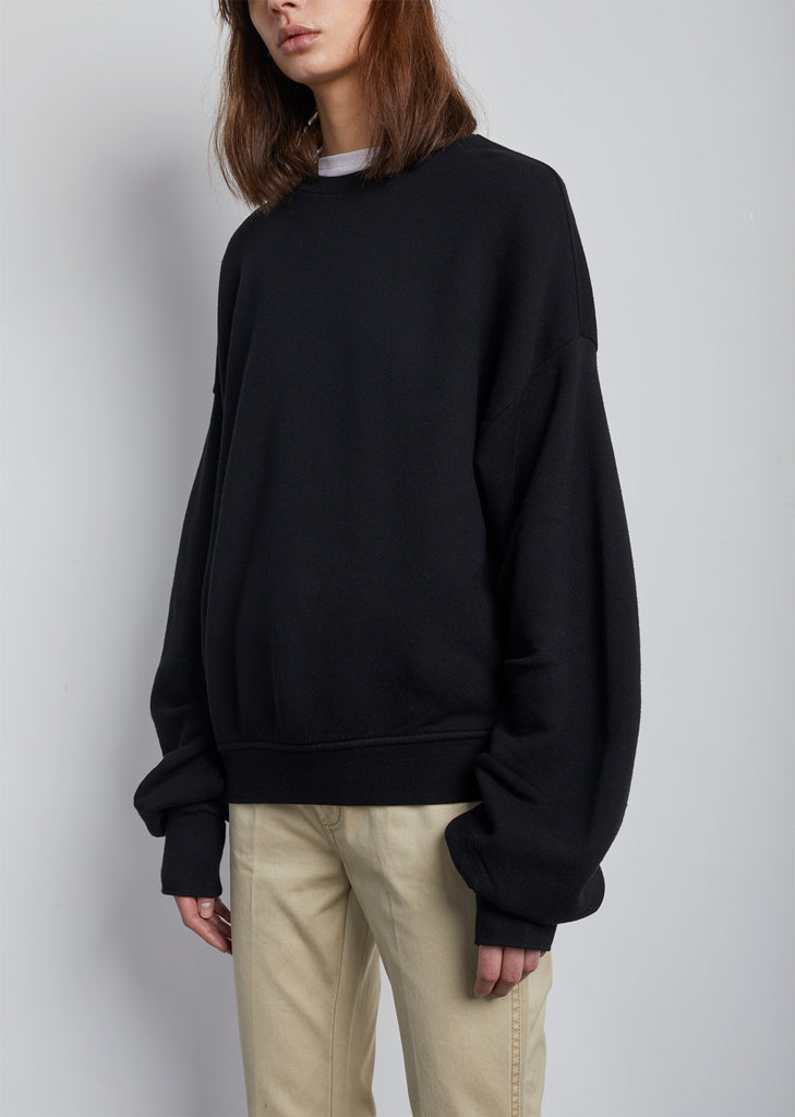 Pleated Sleeve Sweatshirt