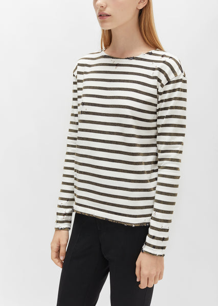 PARTIMENTOのBreton Stripe Ringer Tee 全3色 MUSINSA | PARTIMENTO Breton Stripe Ringer Tee Blue
