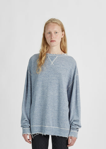 Distressed Oversized Sweatshirt