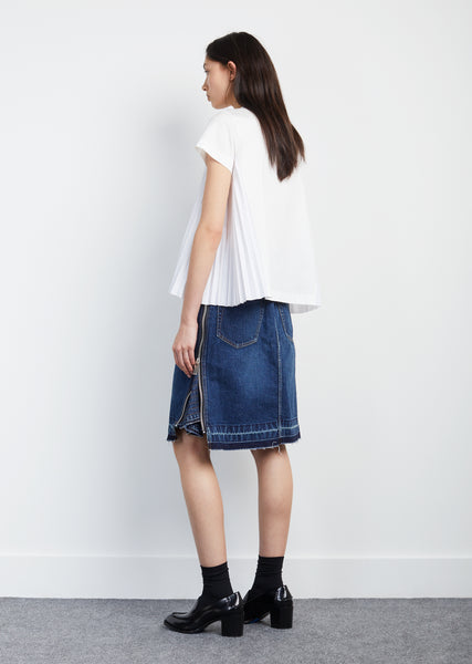 Denim Ruffle Skirt by Sacai- La Garçonne