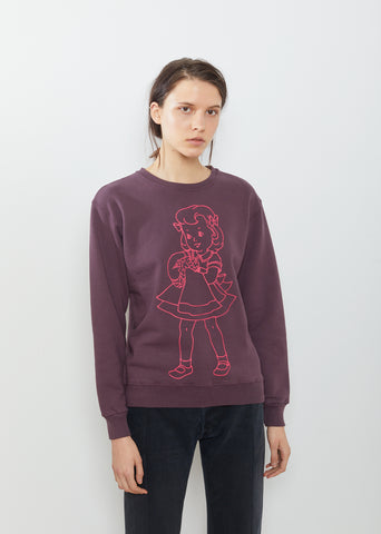 Little Girl Printed Sweatshirt