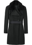 Black Wool Driving Coat