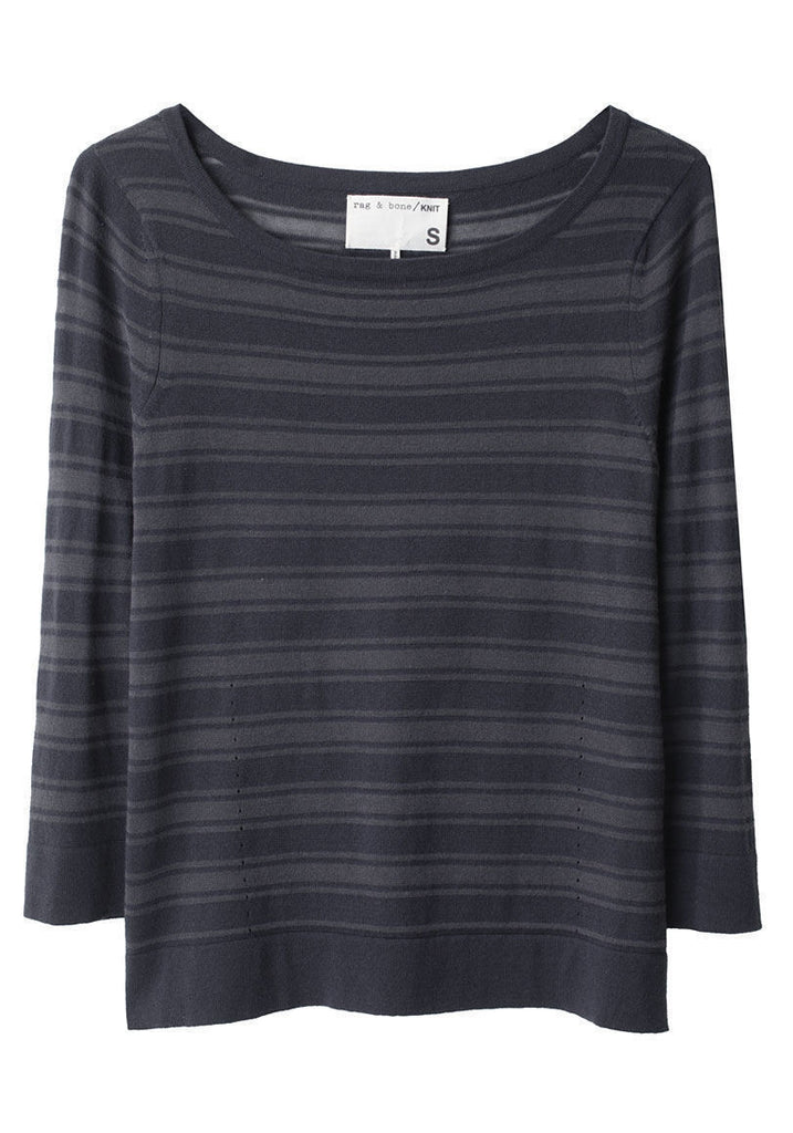 Striped Boatneck Tee